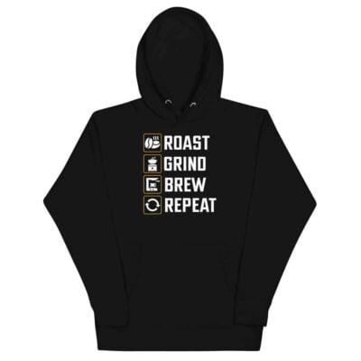 Roast Grind Brew Repeat Hoodie