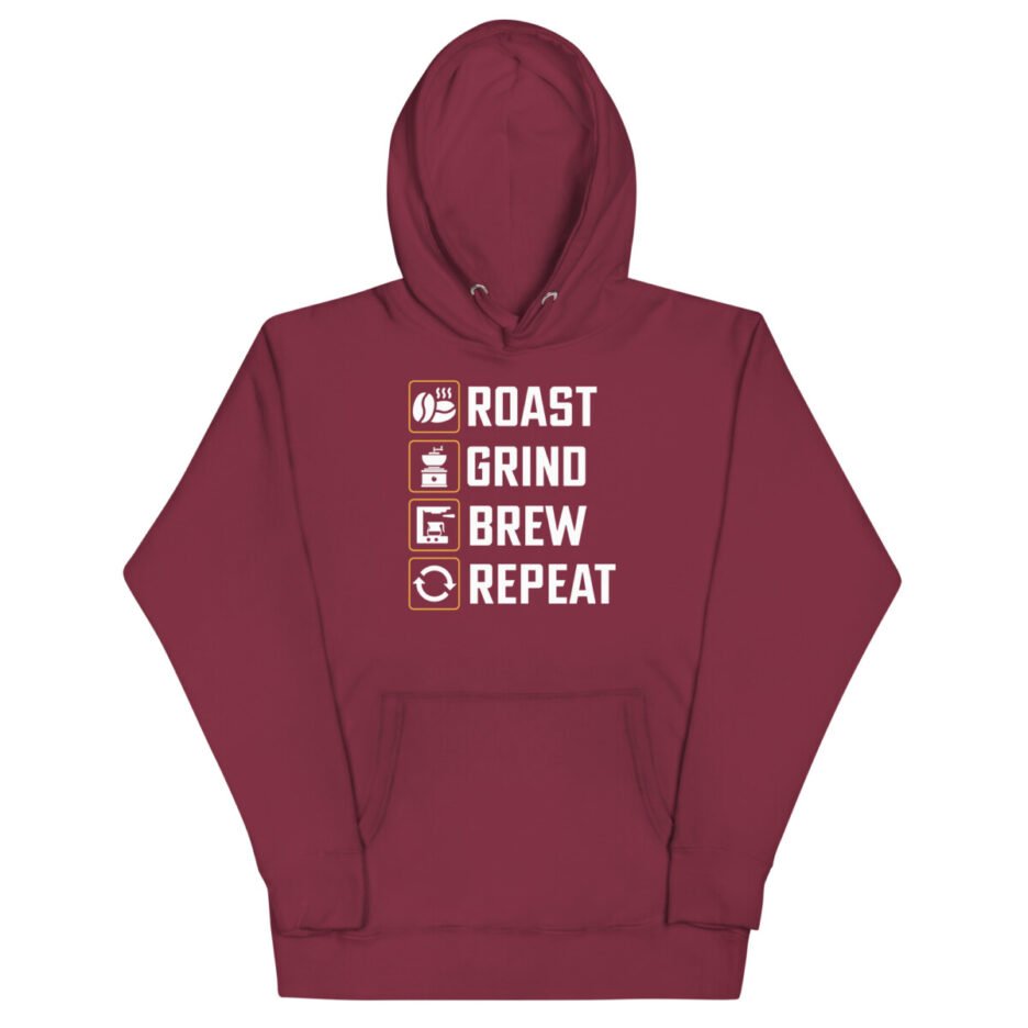 Roast Grind Brew Repeat Hoodie