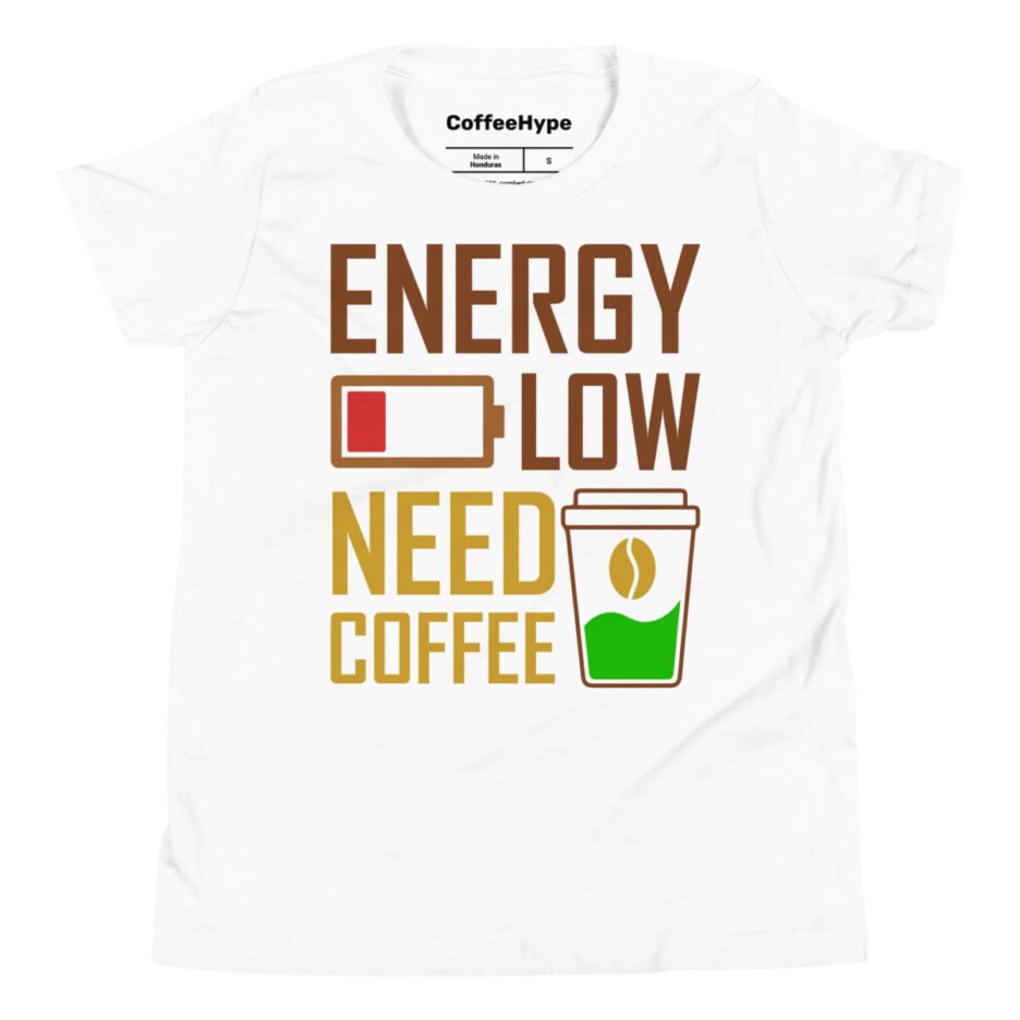 Energy Low Need Coffee Kids T-Shirt